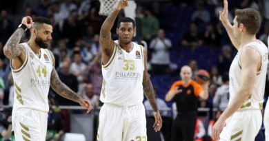 Trey Thompkins Jeff Taylor y Fabien Causeur Euroliga 2019-2020