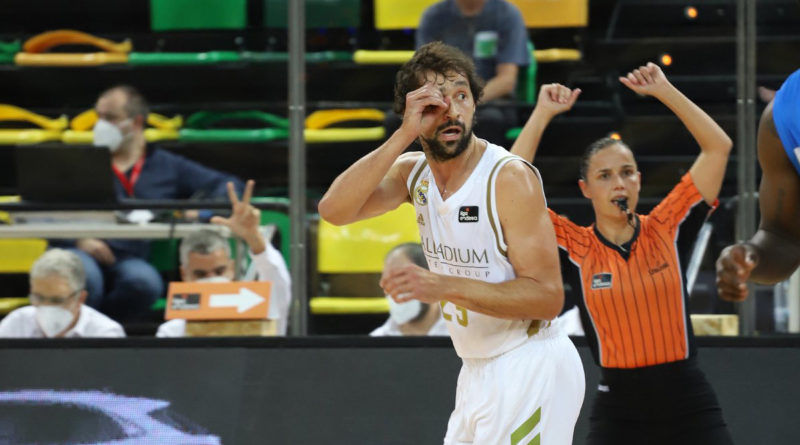 llull anota un triple en el acunsa guipuzcoa real madrid inicio liga 2020 2021